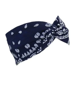 None BANDANA WRAP HEADBAND NAVY