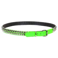 Funk Plus NEON GREEN 2 ROW PYRAMID STUD BELT Neon Dreams