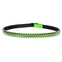 Funk Plus NEON GREEN 2 ROW PYRAMID STUD BELT Neon Dreams