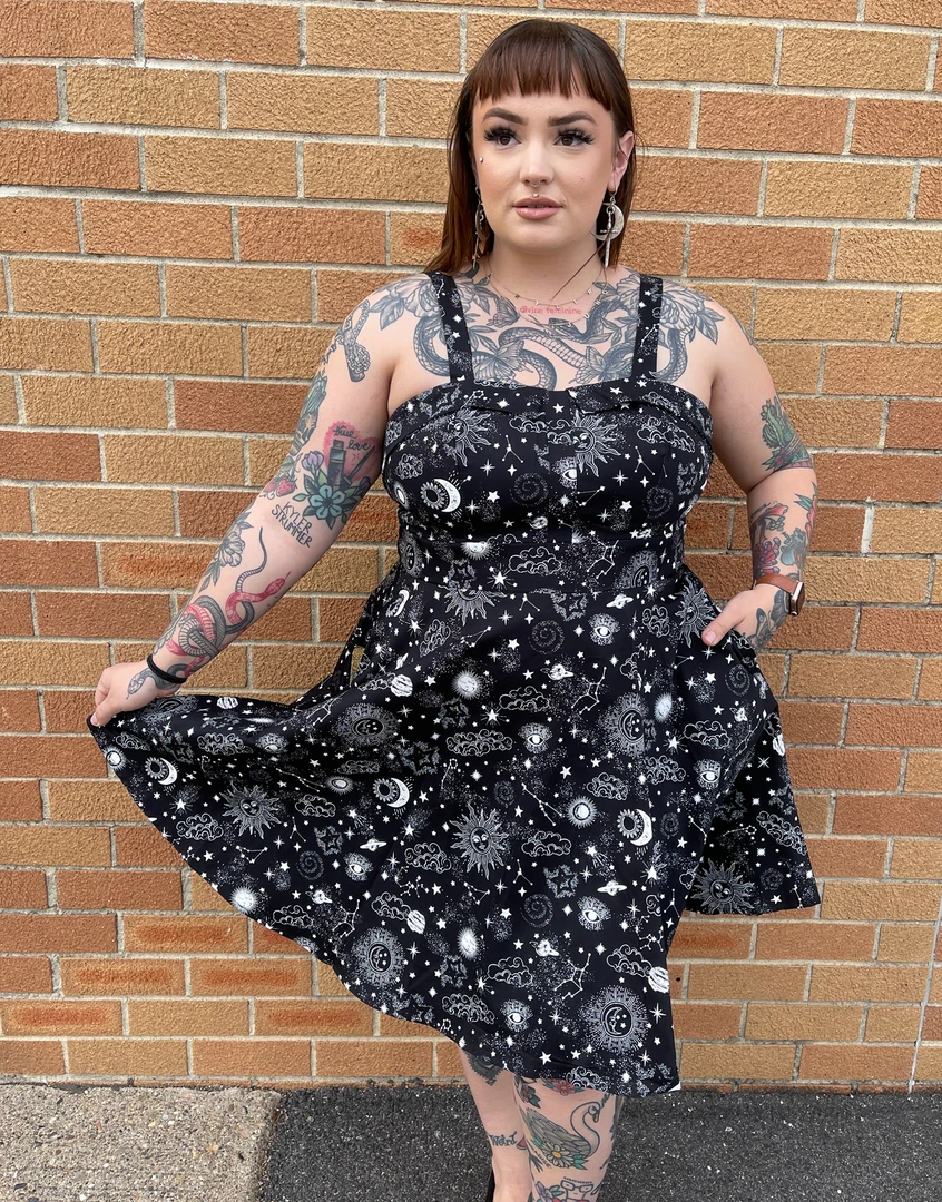 Shop Sour+Plus EVA ROSE NIGHT SKY FIT & FLARE DRESS 5 Shop Sour+Plus EVA ROSE NIGHT SKY FIT & FLARE DRESS