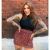 What's New SOURPUSS ORANGE LEOPARD MINI SKIRT