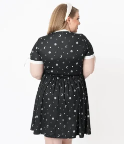 UNIQUE VINTAGE X OUIJA BOARD TESSA FIT & FLARE DRESS 9 UNIQUE VINTAGE X OUIJA BOARD TESSA FIT & FLARE DRESS