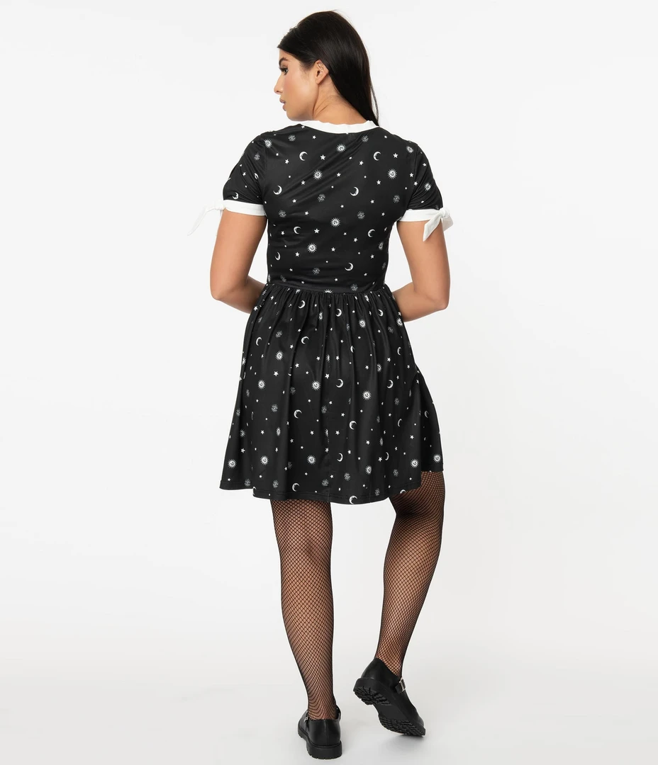 UNIQUE VINTAGE X OUIJA BOARD TESSA FIT & FLARE DRESS 7 UNIQUE VINTAGE X OUIJA BOARD TESSA FIT & FLARE DRESS