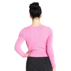 HELL BUNNY PALOMA CARDIGAN CANDY PINK Apparel
