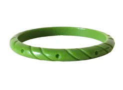 BOW & CROSSBONES PEA COLLECTION THIN BANGLE PEAR