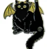 ECTOGASM BLACK CAT PENTACLE BUTT ENAMEL PIN Back In Stock