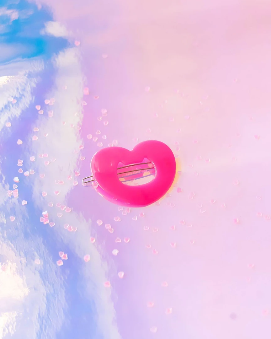 Accessories THE PINK SAMURAI CAT HEART HAIR CLIP BRIGHT PINK 7 Accessories THE PINK SAMURAI CAT HEART HAIR CLIP BRIGHT PINK