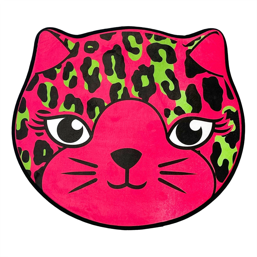 SOURPUSS LEOPARD CAT BATH MAT PINK Haunted Homewares 3 SOURPUSS LEOPARD CAT BATH MAT PINK Haunted Homewares
