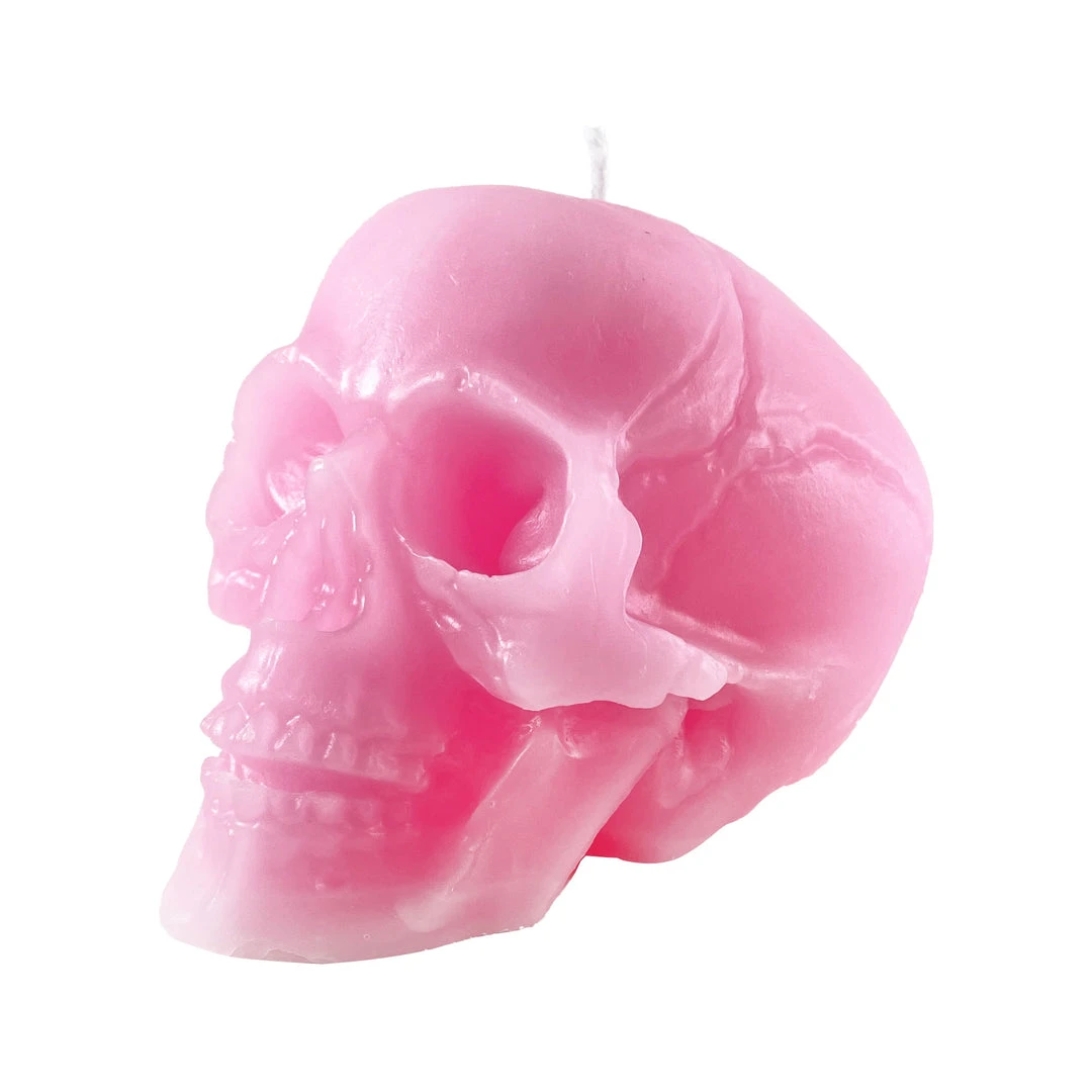 Haunted Homewares SOURPUSS ANATOMICAL SKULL CANDLE PINK 3 Haunted Homewares SOURPUSS ANATOMICAL SKULL CANDLE PINK