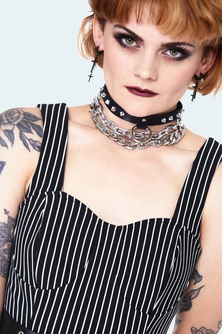 JAWBREAKER PINSTRIPE MINI SHIFT DRESS Apparel 5 JAWBREAKER PINSTRIPE MINI SHIFT DRESS Apparel