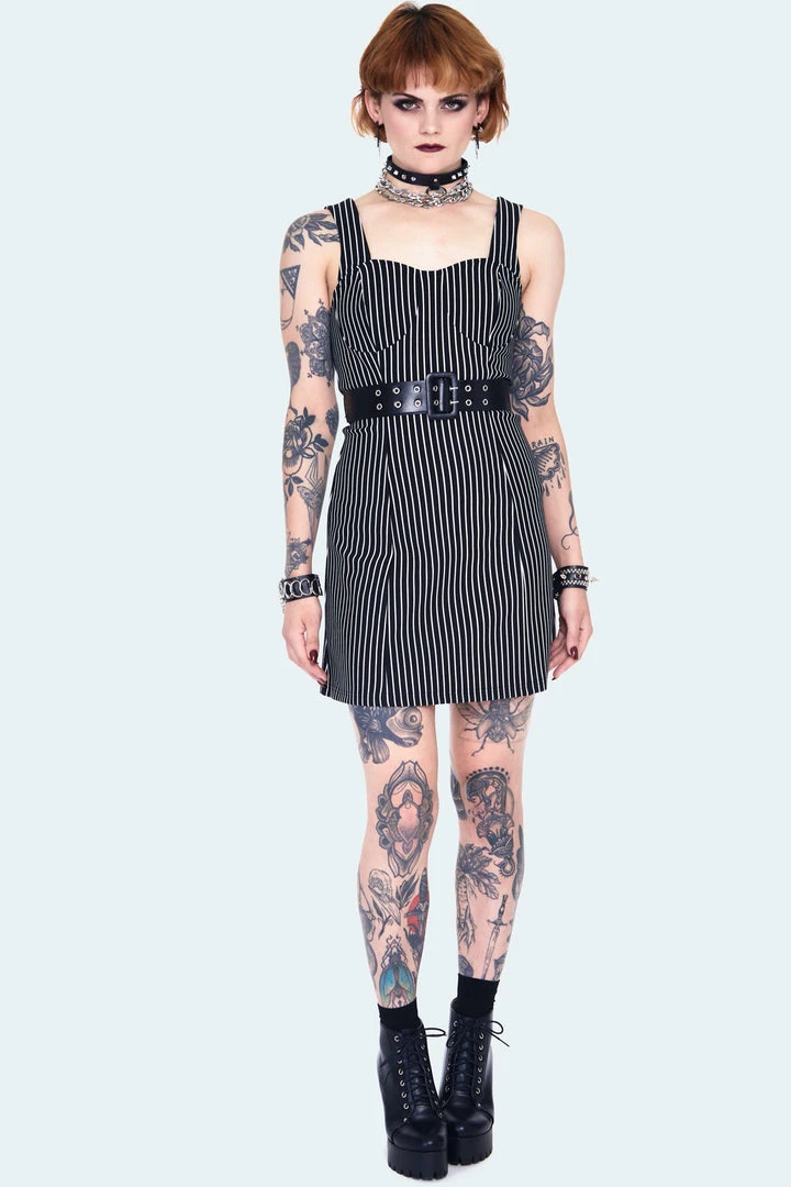 JAWBREAKER PINSTRIPE MINI SHIFT DRESS Apparel 7 JAWBREAKER PINSTRIPE MINI SHIFT DRESS Apparel