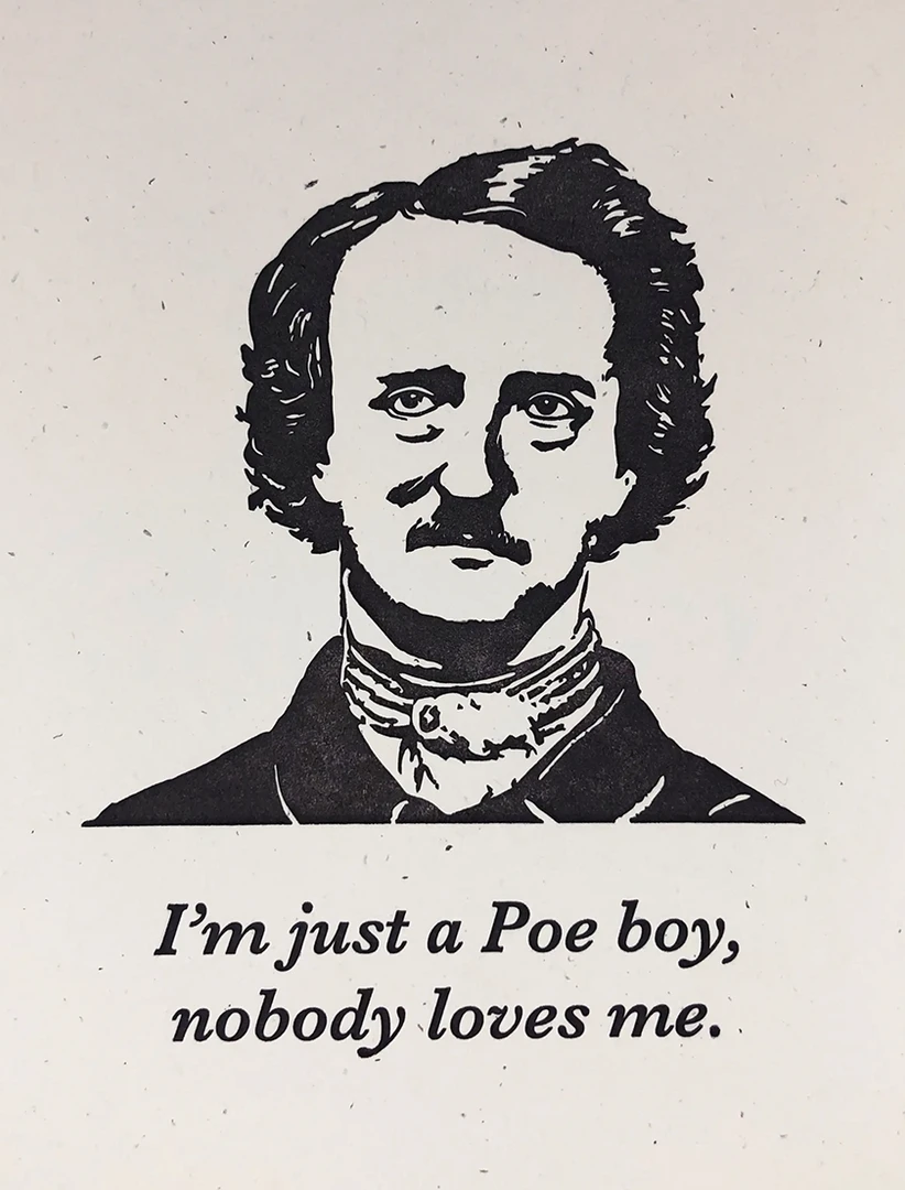 None Lifestyle GUTTERSNIPE PRESS POE BOY GREETING CARD 3 None Lifestyle GUTTERSNIPE PRESS POE BOY GREETING CARD