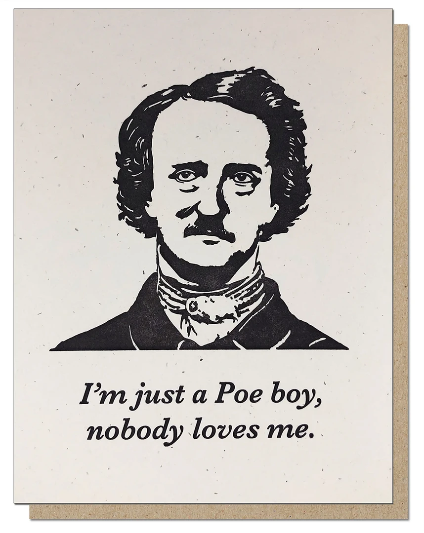 None Lifestyle GUTTERSNIPE PRESS POE BOY GREETING CARD 4 None Lifestyle GUTTERSNIPE PRESS POE BOY GREETING CARD