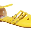 Bettie Page Shoes BETTIE PAGE POLLY BUCKLE FLATS YELLOW Footwear