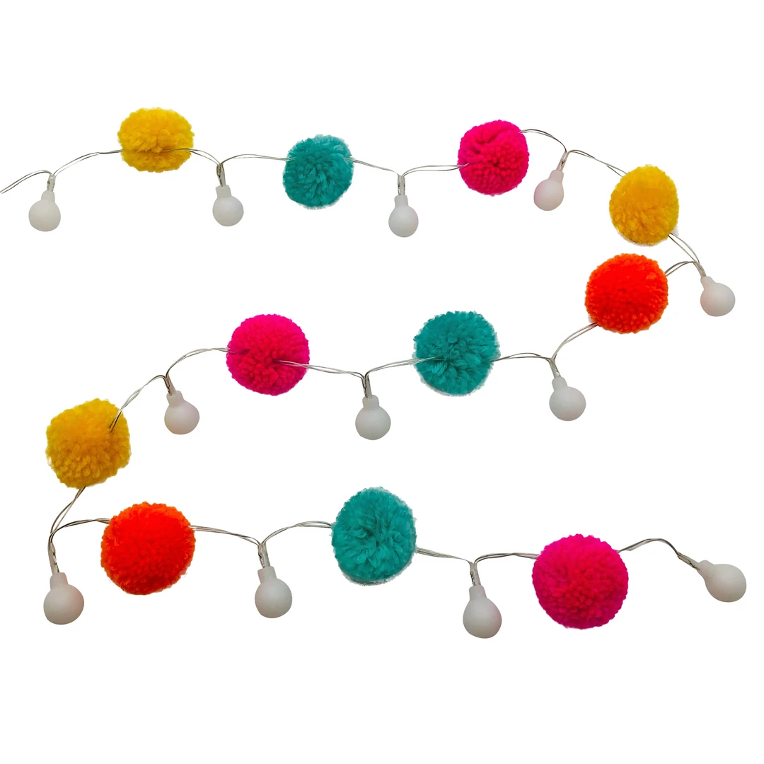None POM POM & LED STRING LIGHT GARLAND Homewares 4 None POM POM & LED STRING LIGHT GARLAND Homewares