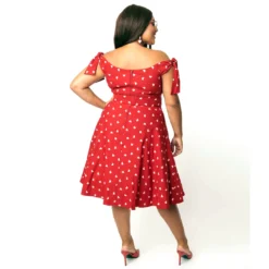 Shop Sour+Plus UNIQUE VINTAGE RED & PINK HEARTS PRAIRIE SWING DRESS