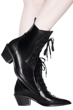 Footwear KILLSTAR RAVEN POINTED TOE BOOTS