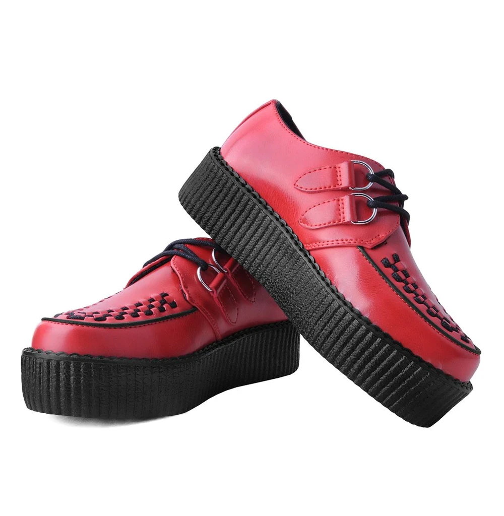T.U.K. RED BRUSH-OFF MONDO CREEPERS 4 T.U.K. RED BRUSH-OFF MONDO CREEPERS