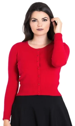 HELL BUNNY PALOMA CARDIGAN RED