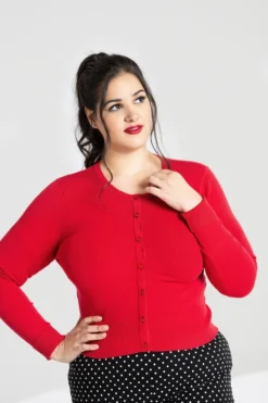 HELL BUNNY PALOMA CARDIGAN RED