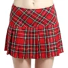 Tripp NYC TRIPP RED PLAID PLEATED SKIRT Apparel