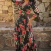 Shop Sour+Plus WAX POETIC RED ROSE RAQUEL MAXI DRESS