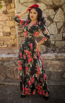 Shop Sour+Plus WAX POETIC RED ROSE RAQUEL MAXI DRESS