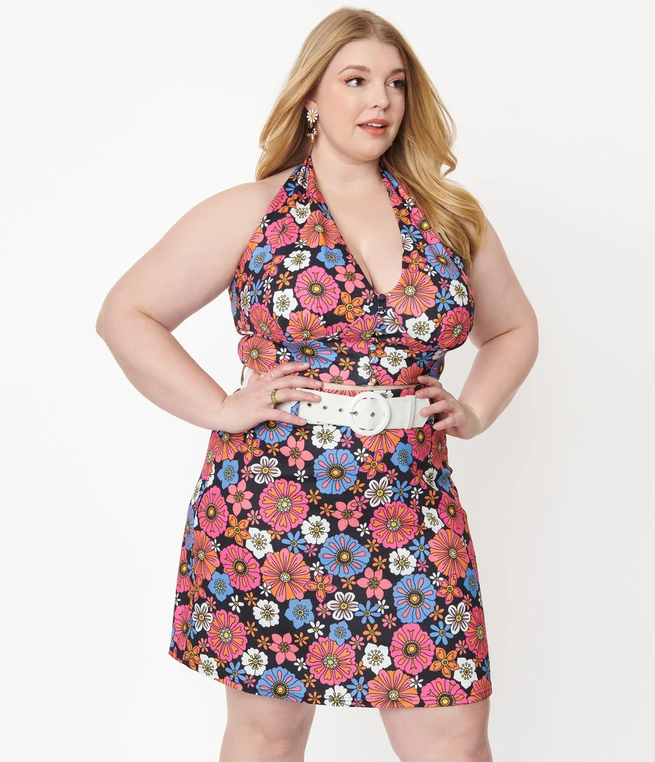 SMAK PARLOUR BLACK & PURPLE FLORAL PRINT EASY DOES IT BELTED MINI SKIRT Shop Sour+Plus 4 SMAK PARLOUR BLACK & PURPLE FLORAL PRINT EASY DOES IT BELTED MINI SKIRT Shop Sour+Plus