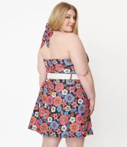 SMAK PARLOUR BLACK & PURPLE FLORAL PRINT EASY DOES IT BELTED MINI SKIRT Shop Sour+Plus 10 SMAK PARLOUR BLACK & PURPLE FLORAL PRINT EASY DOES IT BELTED MINI SKIRT Shop Sour+Plus