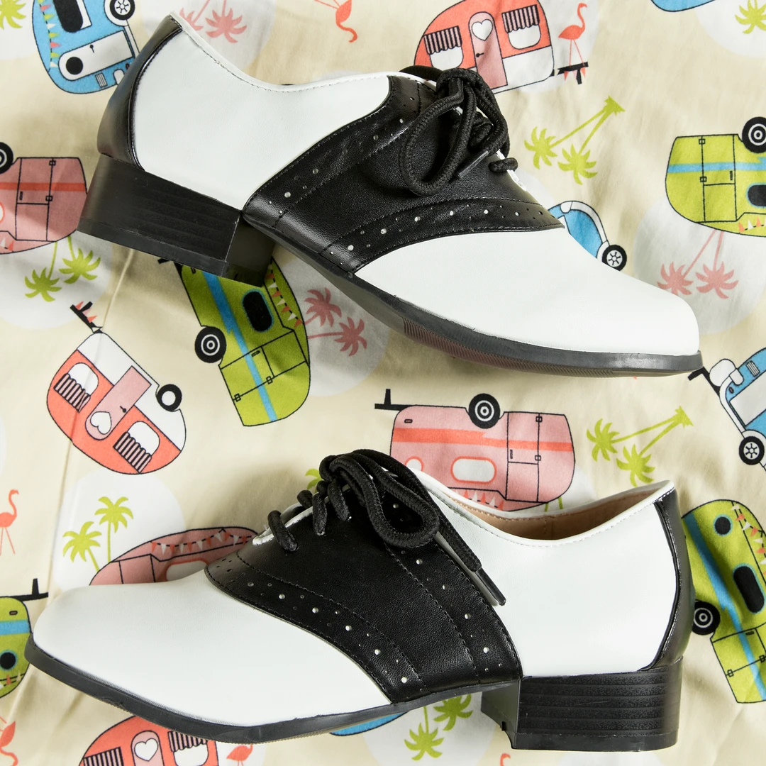 Bettie Page Shoes ELLIE SADDLE SHOE HEELS Footwear 8 Bettie Page Shoes ELLIE SADDLE SHOE HEELS Footwear