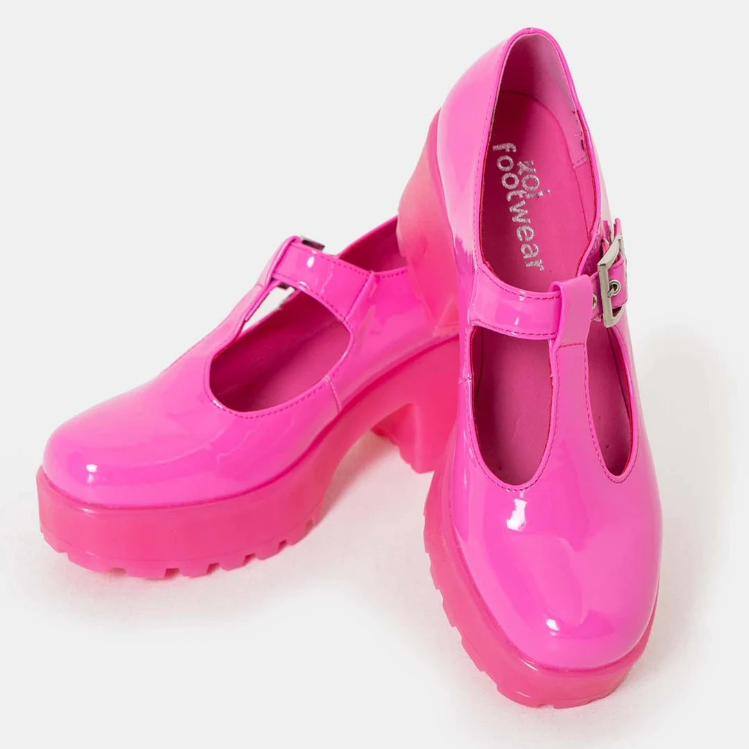 Koi Footwear KOI SAI MARY JANES STRAWBERRY BON BON PINK 4 Koi Footwear KOI SAI MARY JANES STRAWBERRY BON BON PINK