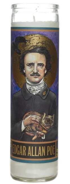 None SAINT EDGAR ALLAN POE PRAYER CANDLE Back In Stock