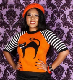 OBLONG BOX SHOP MCM SCAREDY CAT SWEATER