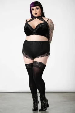 KILLSTAR SEVERINA SATIN SHORTS