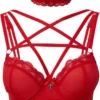 KILLSTAR SHE BITES LACE BRA RED