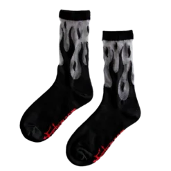 What's New ECTOGASM SHEER FLAME SOCKS BLACK