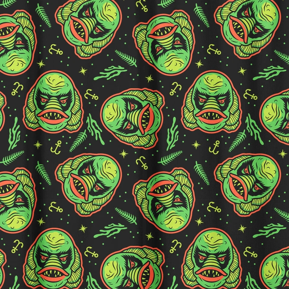 SOURPUSS CREATURE SHOWER CURTAIN Haunted Homewares 4 SOURPUSS CREATURE SHOWER CURTAIN Haunted Homewares