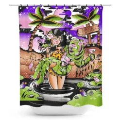Haunted Homewares SOURPUSS DARK SWAMP SHOWER CURTAIN