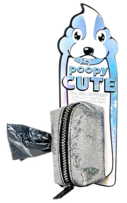 None Lifestyle POOPYCUTE DOG BAG SILVER GLITTER