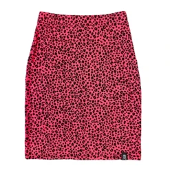 Neon Dreams SOURPUSS LEOPARD MIDI SKIRT NEON PINK