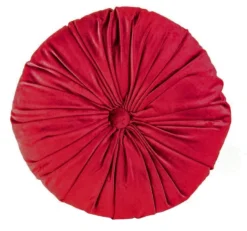 SOURPUSS TUFTED VELVET PILLOW BURGUNDY