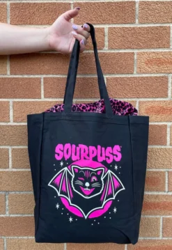 SOURPUSS JINX BAT TOTE BAG