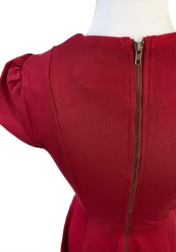 SOURPUSS STUD COLLAR DRESS RED