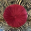 SOURPUSS TUFTED VELVET PILLOW BURGUNDY 2 SOURPUSS TUFTED VELVET PILLOW BURGUNDY