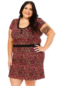 Neon Dreams SOURPUSS LEOPARD BEKI DRESS HOT PINK 12 Neon Dreams SOURPUSS LEOPARD BEKI DRESS HOT PINK