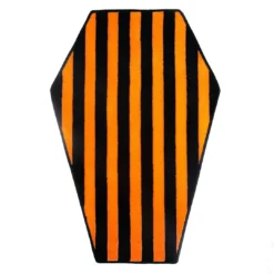 SOURPUSS COFFIN RUG BLACK/ORANGE Haunted Homewares