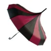 Shop Sourpuss SOURPUSS PAGODA UMBRELLA BLACK/BURGUNDY