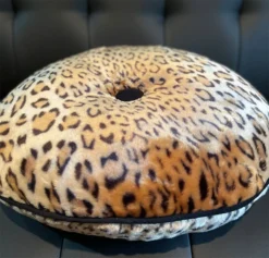 SOURPUSS VELVET LEOPARD ROUND PILLOW Haunted Homewares