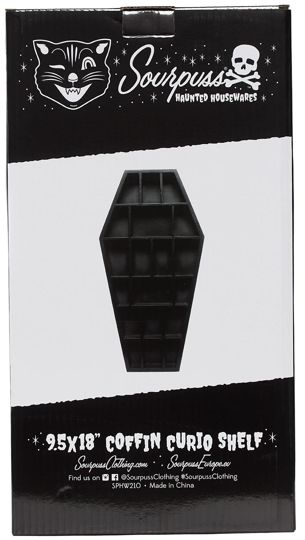 SOURPUSS COFFIN CURIO SHELF 8 SOURPUSS COFFIN CURIO SHELF