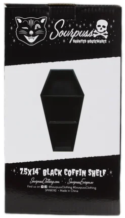SOURPUSS COFFIN SHELF BLACK 17 SOURPUSS COFFIN SHELF BLACK